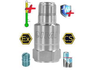PCB 628F01 ipari gyorsulásérzékelő, PCB HT628F01 hőálló rezgésérzékelő