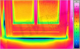 Thermal Image of Poorly Sealing Door (source: Infratec) Evaluation of Building Thermography Measurement Data - Thermal Image of Poorly Sealing Door (source: Infratec)
