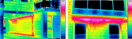 Hőhidak kimutatása (forrás: Infratec) Épület-termográfia gyakorlati tanácsok a mérésekhez - Hőhidak kimutatása (forrás: Infratec)