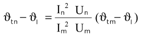 heating estimation for nominal load