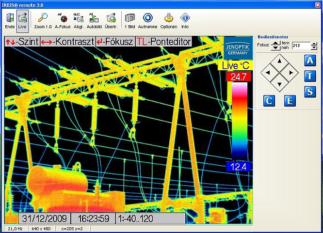 Infratec IRBIS 3 remote hőkamera-távvezérlő