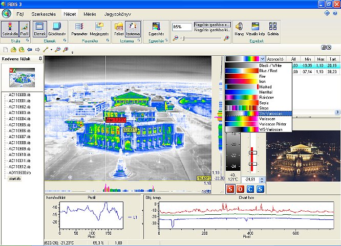 InfraTec IRBIS 3.1 hőképkiértékelő